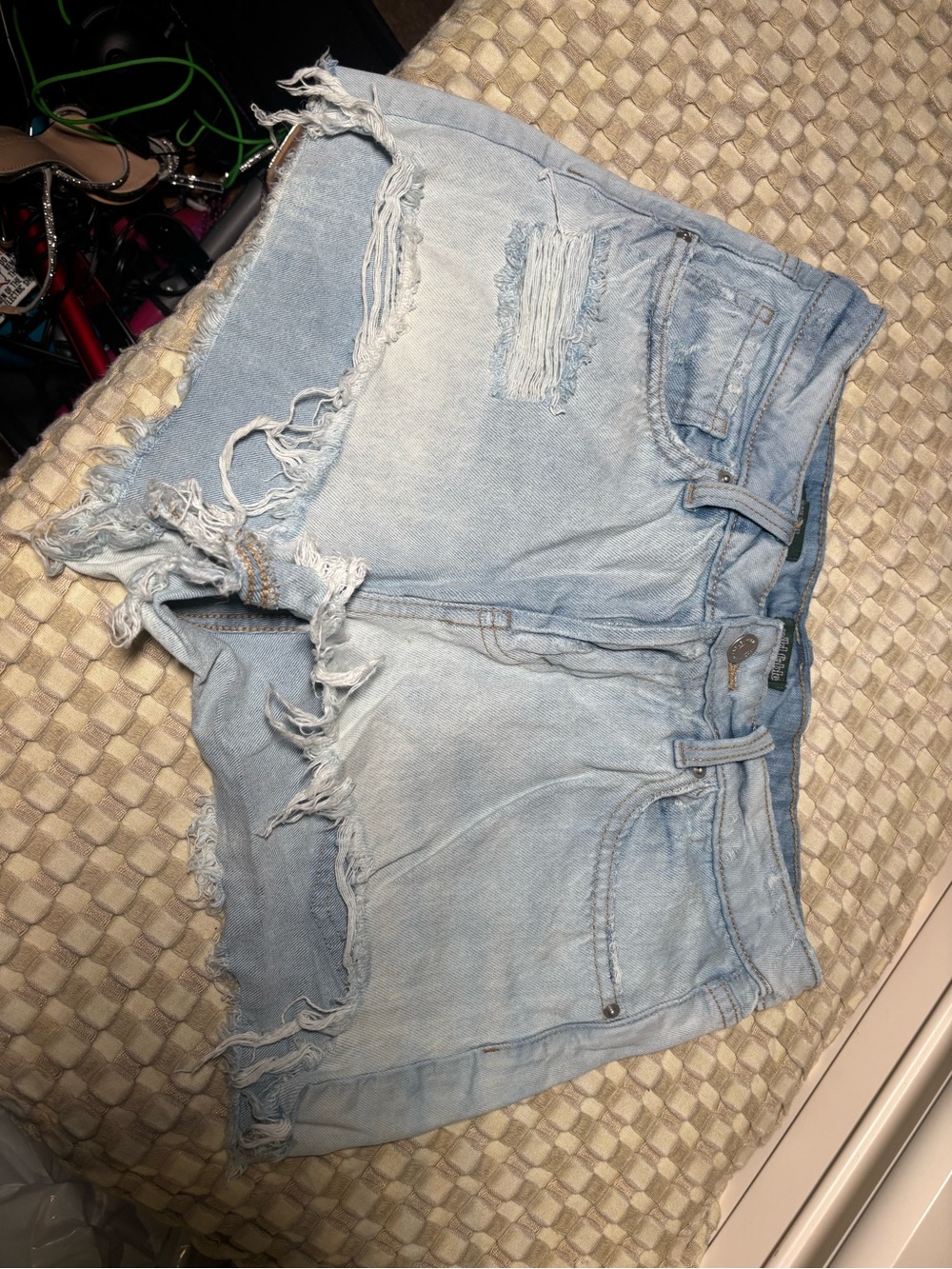 wild fable Light Blue Distressed Denim Shorts